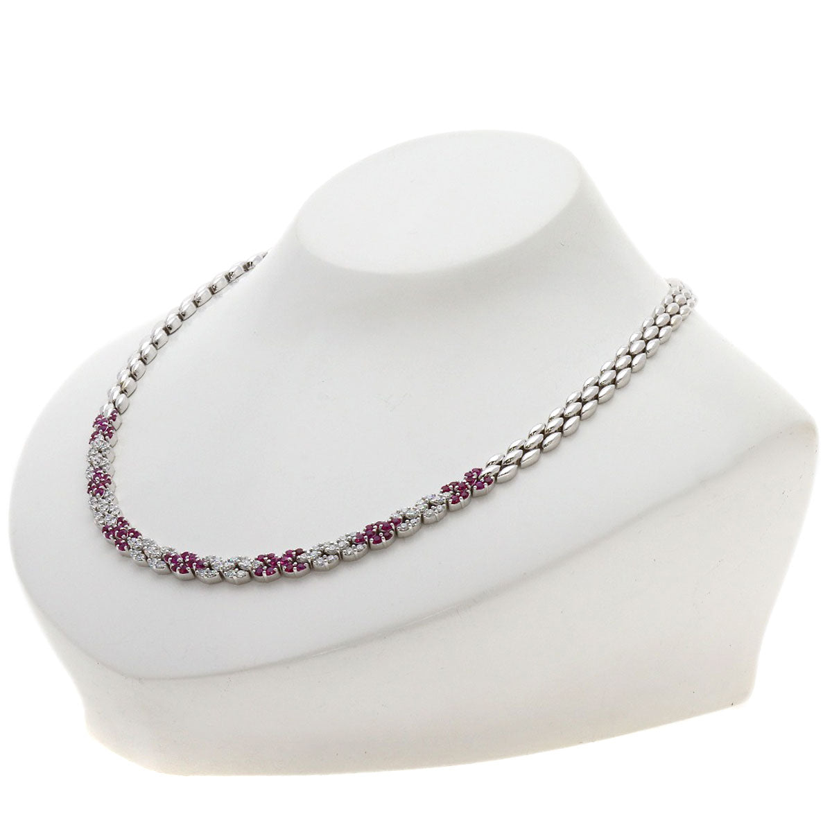 PICCHIOTTI Ruby Diamond Necklace K18 White Gold Ladies [Used]