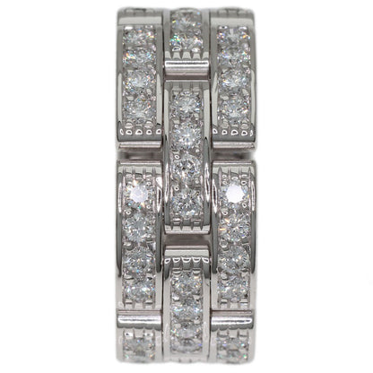CARTIER Mayon PANTHERE Full Diamond # 50 Ring K18 White Gold Ladies [Used]