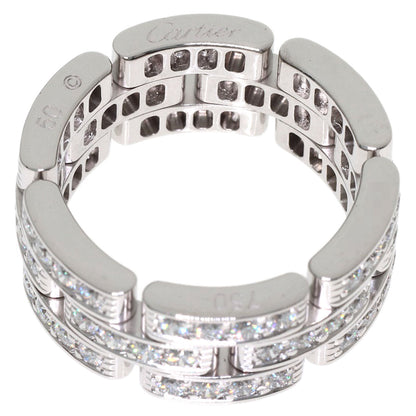 CARTIER Mayon PANTHERE Full Diamond # 50 Ring K18 White Gold Ladies [Used]