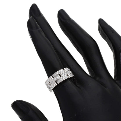 CARTIER Mayon PANTHERE Full Diamond # 50 Ring K18 White Gold Ladies [Used]