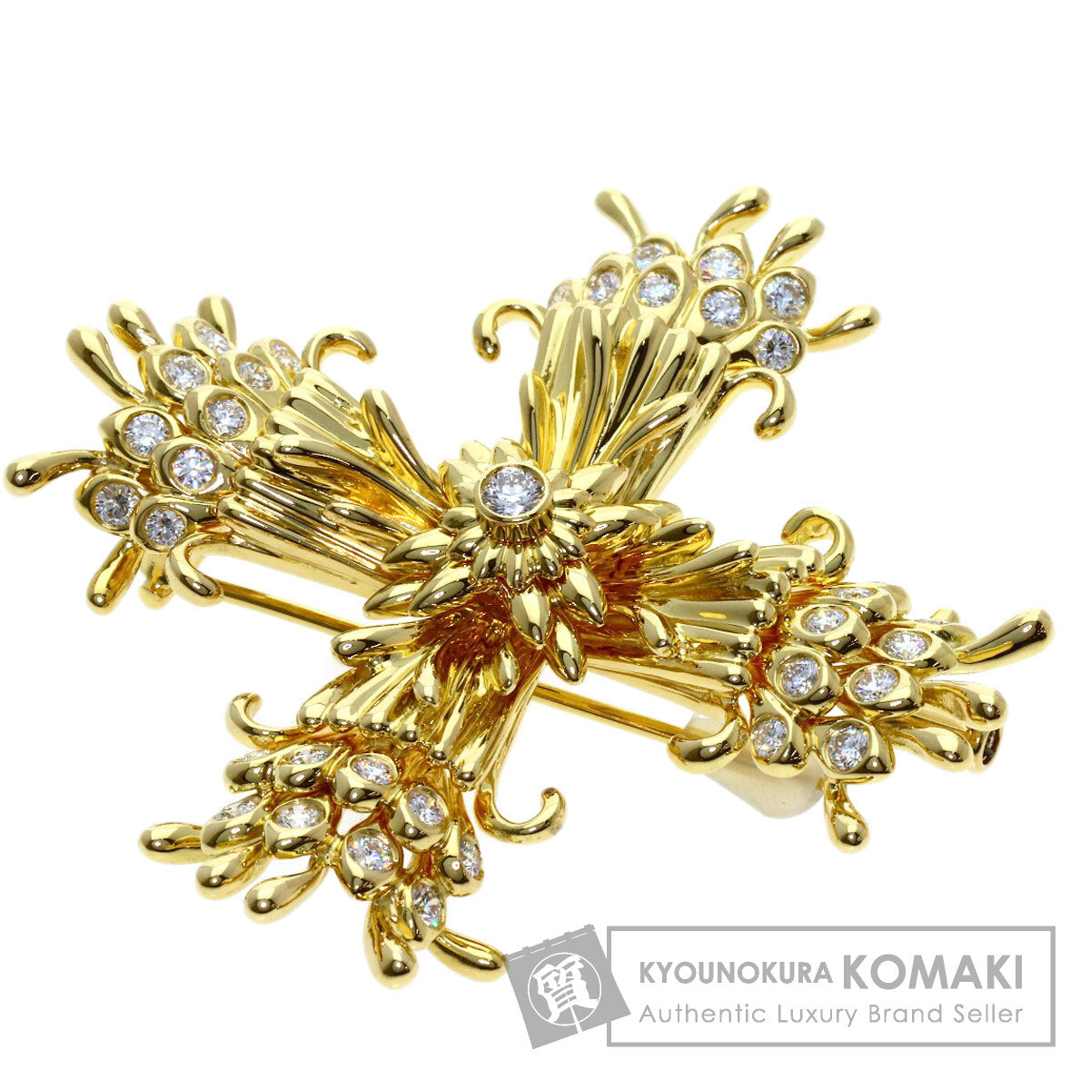 TIFFANY&Co. Jean Schlumberger Diamond Brooch K18 Yellow Gold Ladies [Used]