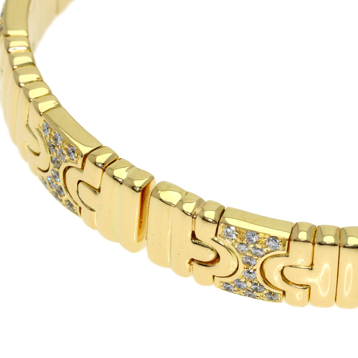 BVLGARI Parentesi Diamond Bracelet K18 Yellow Gold Ladies [Used]