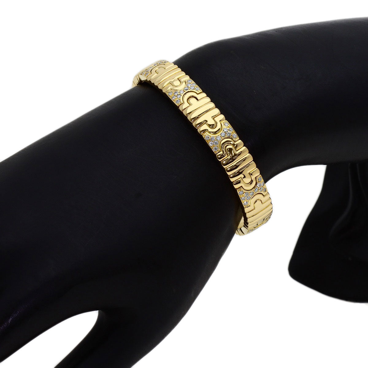 BVLGARI Parentesi Diamond Bracelet K18 Yellow Gold Ladies [Used]