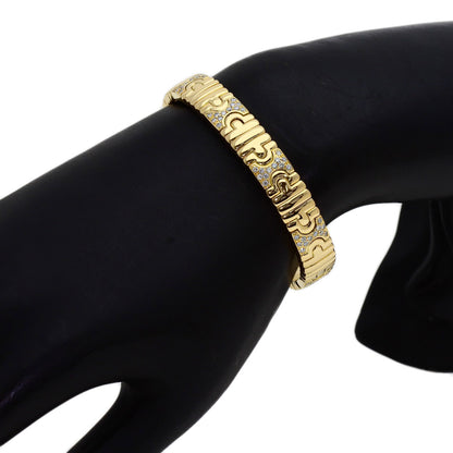 BVLGARI Parentesi Diamond Bracelet K18 Yellow Gold Ladies [Used]