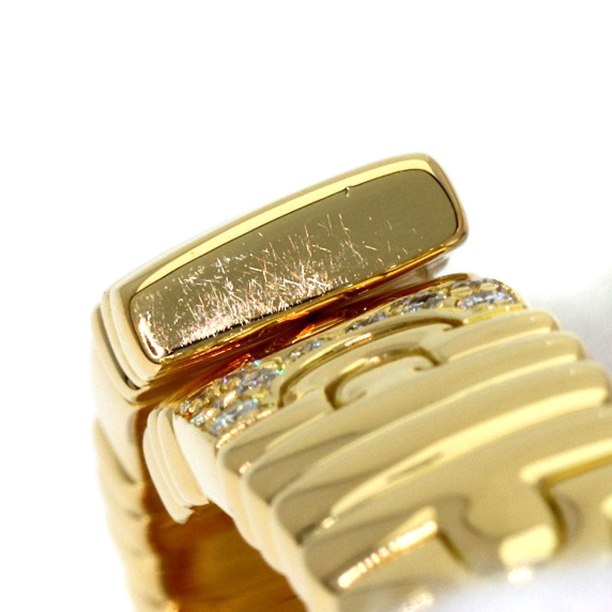 BVLGARI Parentesi Diamond Bracelet K18 Yellow Gold Ladies [Used]