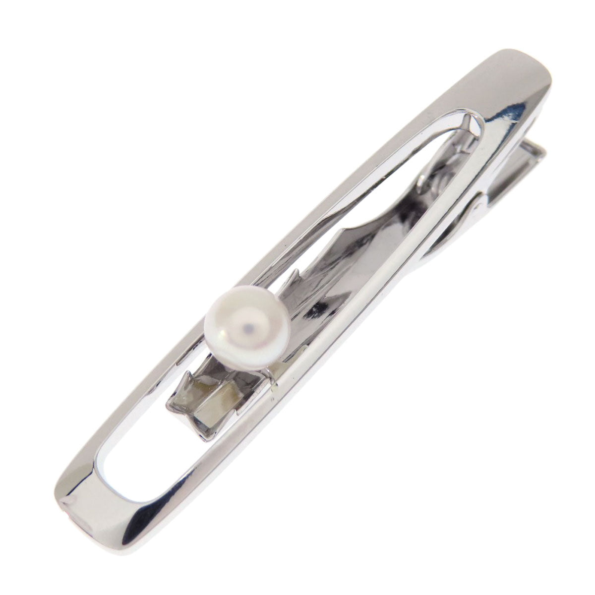 ミキモト タイバー タイピン PL/SV メンズ 【中古】【MIKIMOTO】