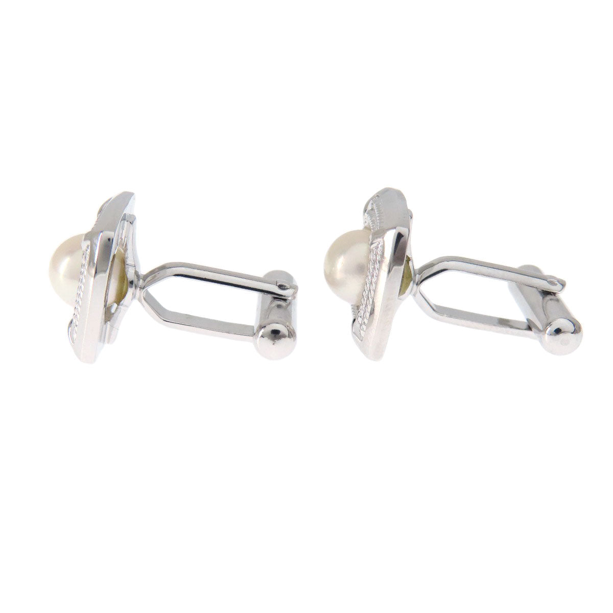 Akoya pearl 2 piece set cuffs PL SV 17.4g　mens