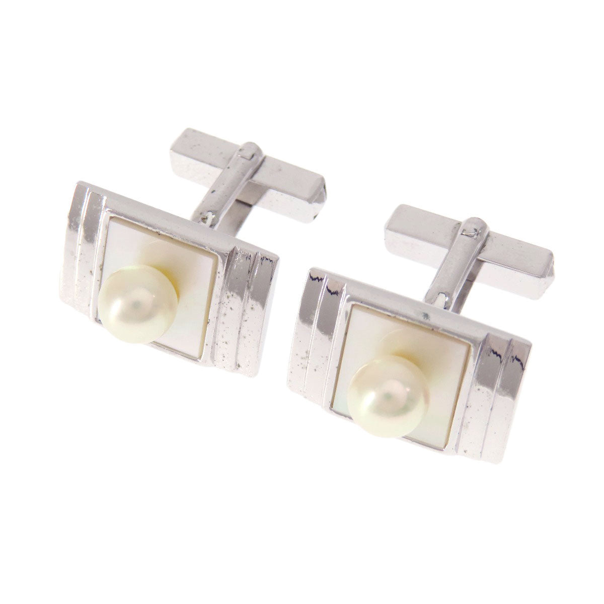 アコヤパール 真珠 カフス PL/SV 12.1g メンズ 【中古】