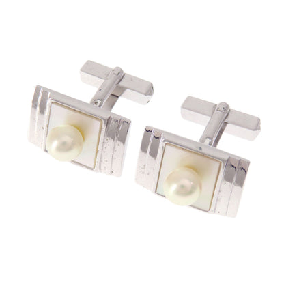 アコヤパール 真珠 カフス PL/SV 12.1g メンズ 【中古】