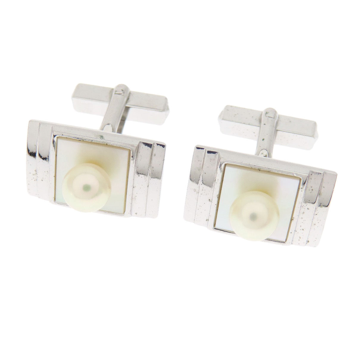 アコヤパール 真珠 カフス PL/SV 12.1g メンズ 【中古】