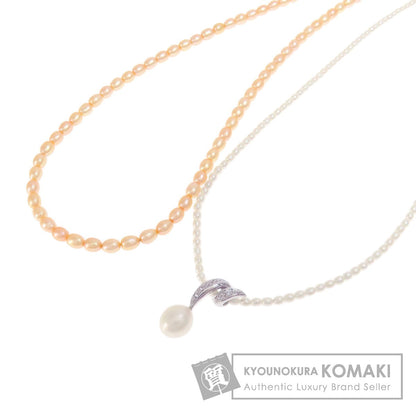 Freshwater Pearl 2 piece set Necklace Silver 19.4g　Ladies