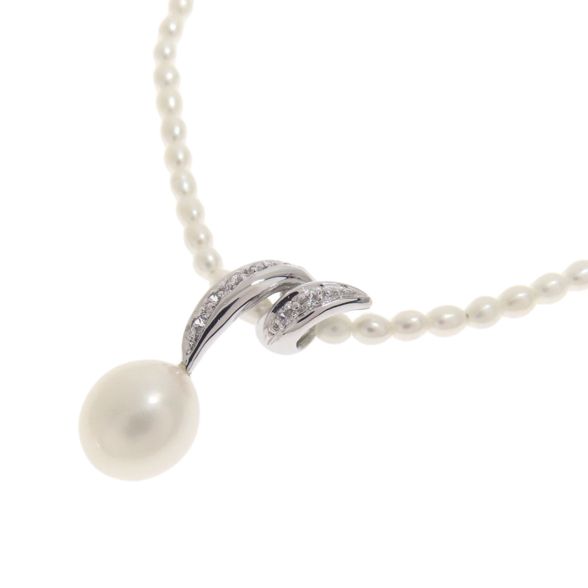 Freshwater Pearl 2 piece set Necklace Silver 19.4g　Ladies