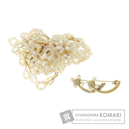 淡水パール　真珠 2点セット ブローチ PL/金属製 39.5g レディース 【中古】