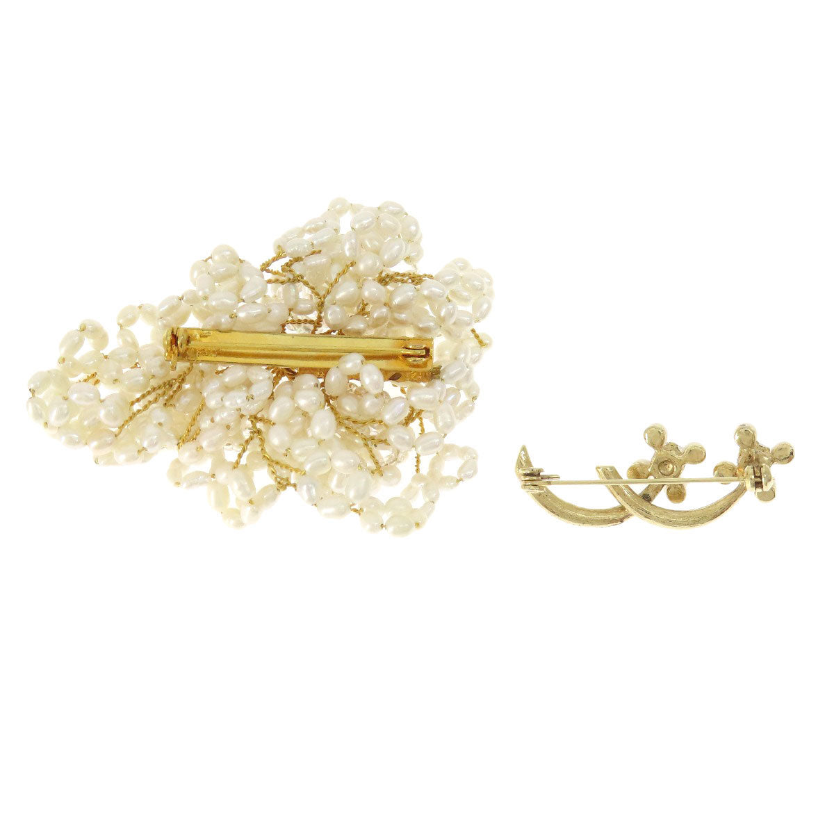 淡水パール　真珠 2点セット ブローチ PL/金属製 39.5g レディース 【中古】