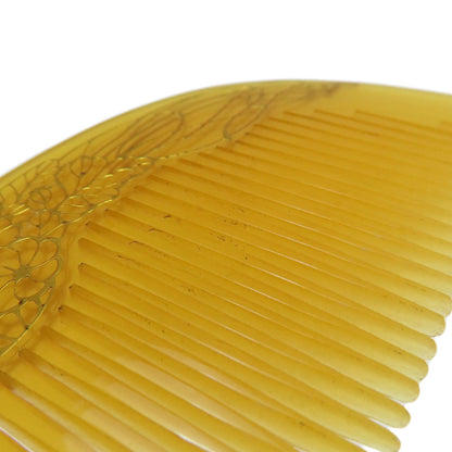 櫛 クシ アンティーク調　 かんざし 樹脂 15.9g レディース 【中古】