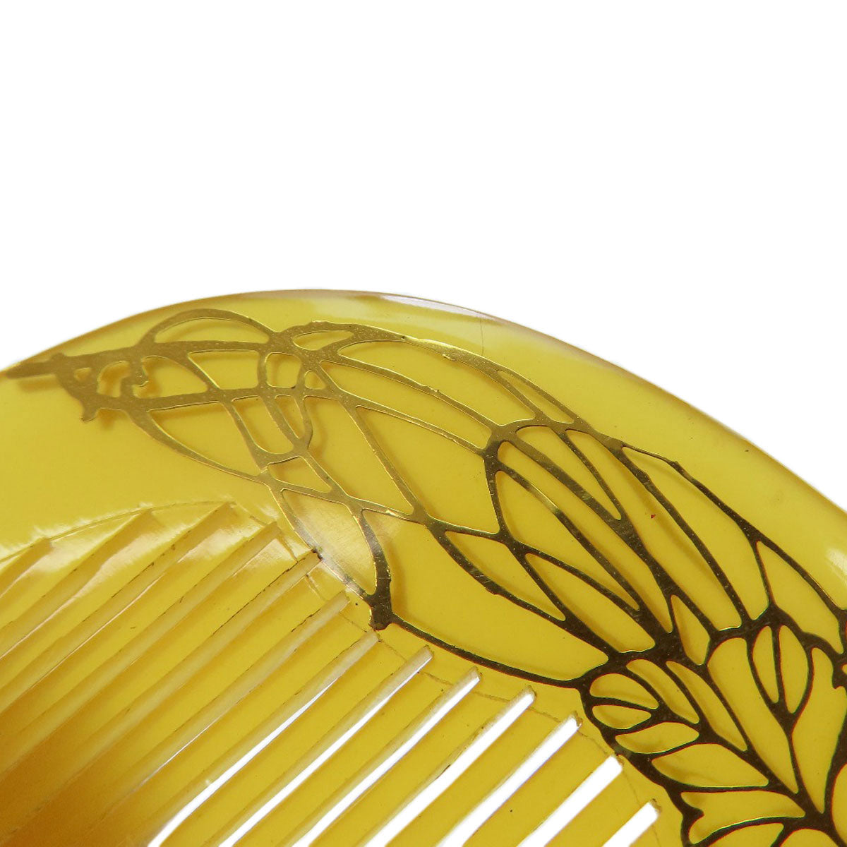 櫛 クシ アンティーク調　 かんざし 樹脂 15.9g レディース 【中古】