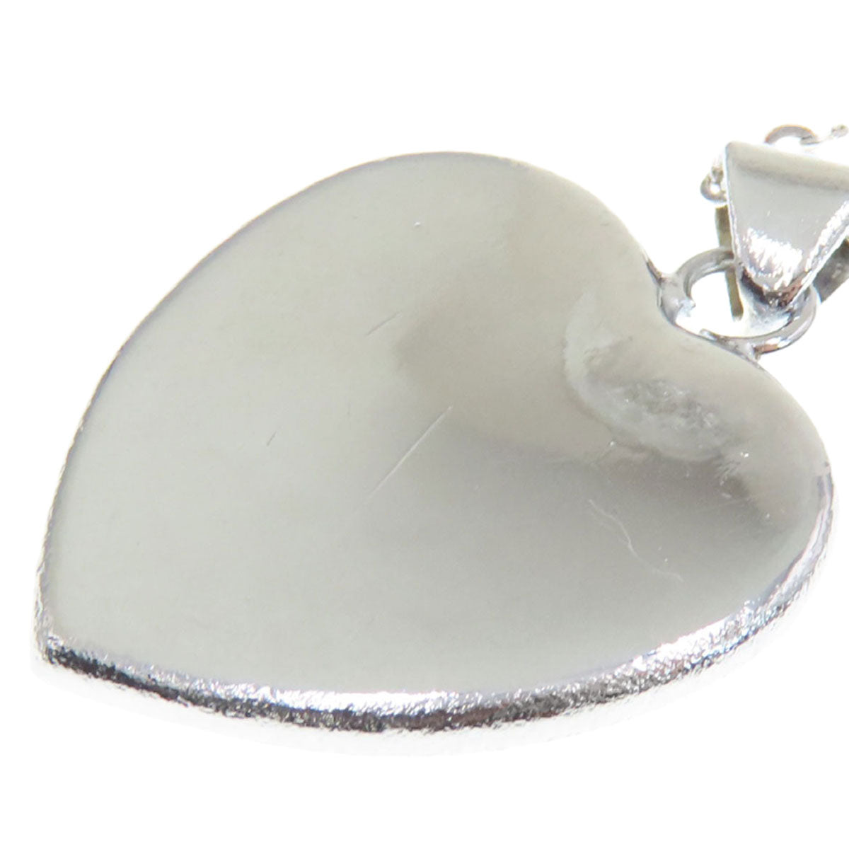 flower motif heart shape Necklace Metal  4.5g　Ladies