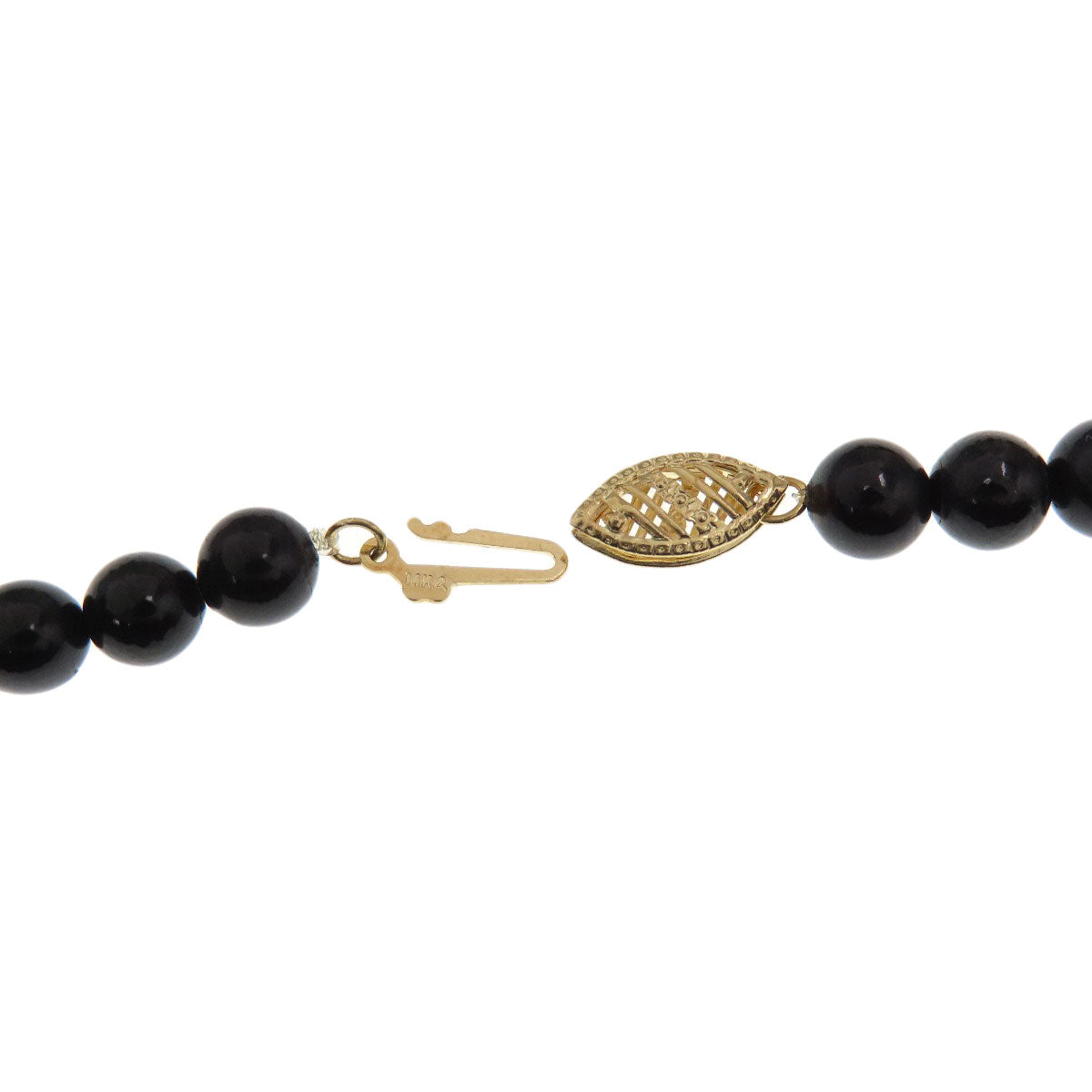 Pearl jet Necklace K14 Yellow Gold 15.1g　Ladies