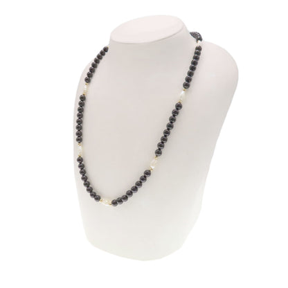 Pearl jet Necklace K14 Yellow Gold 15.1g　Ladies