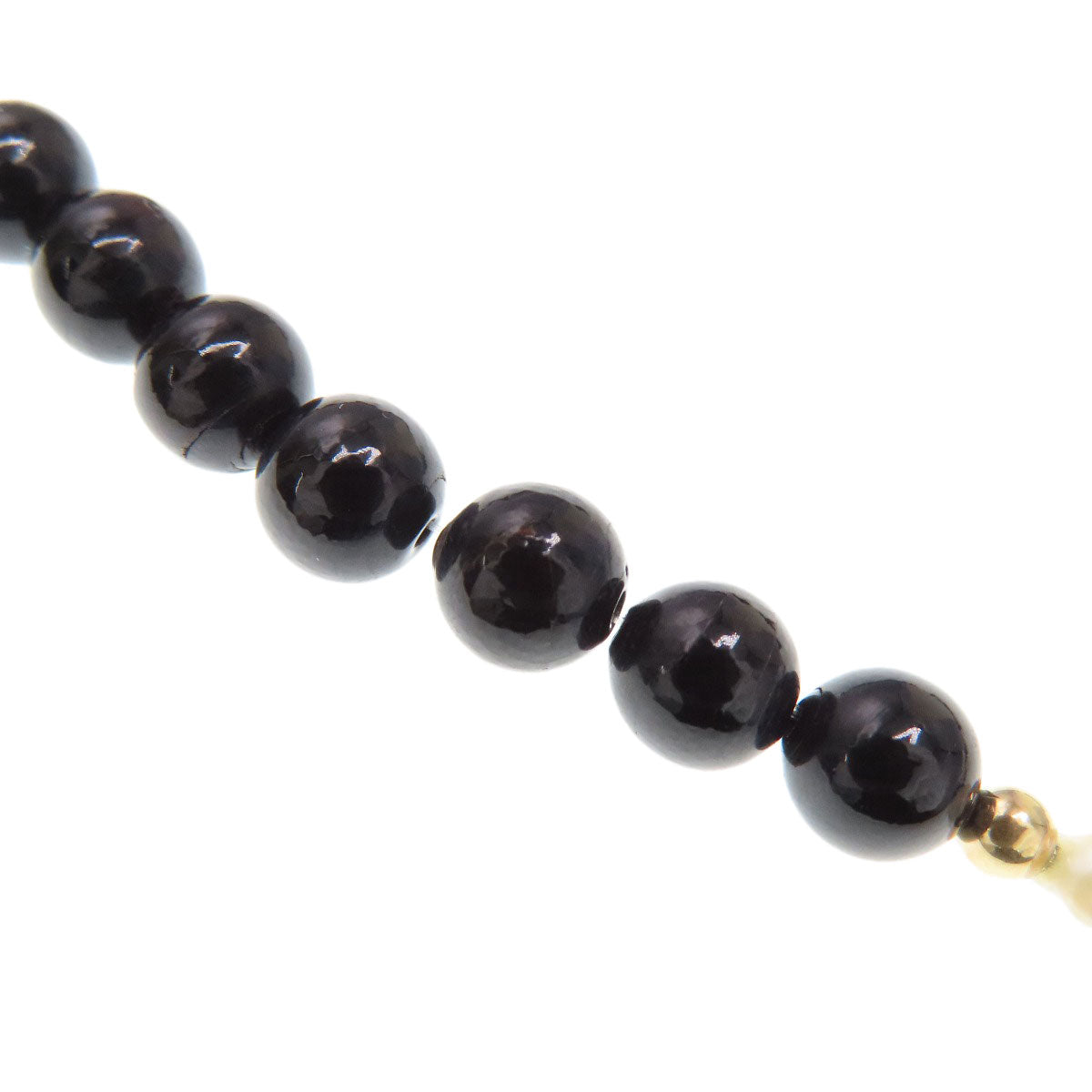 Pearl jet Necklace K14 Yellow Gold 15.1g　Ladies