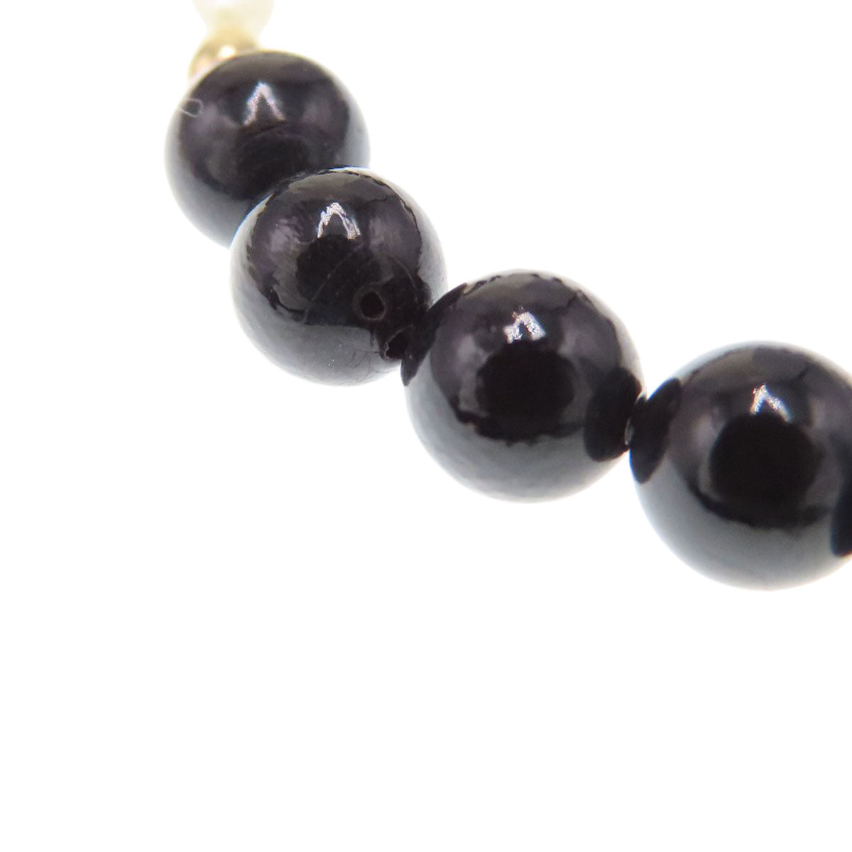 Pearl jet Necklace K14 Yellow Gold 15.1g　Ladies