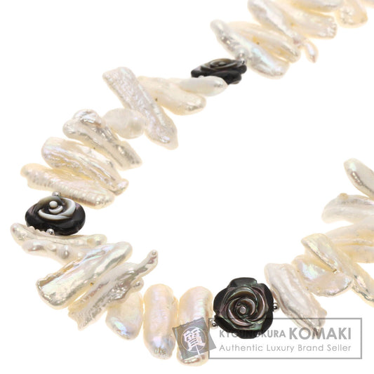 Freshwater Pearl Pearl Shell Necklace Metal 52g　Ladies