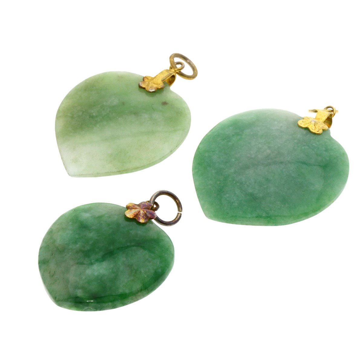 Natural stone 3 piece set Pendant top Gold Plated  8g　Ladies