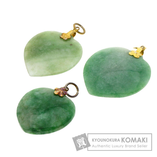 Natural stone 3 piece set Pendant top Gold Plated 8g　Ladies