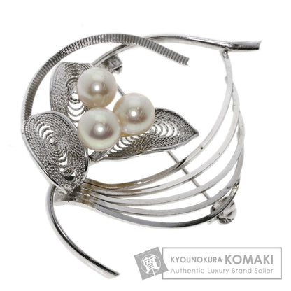 Akoya pearl Pearl Brooch Metal  8.7g　Ladies