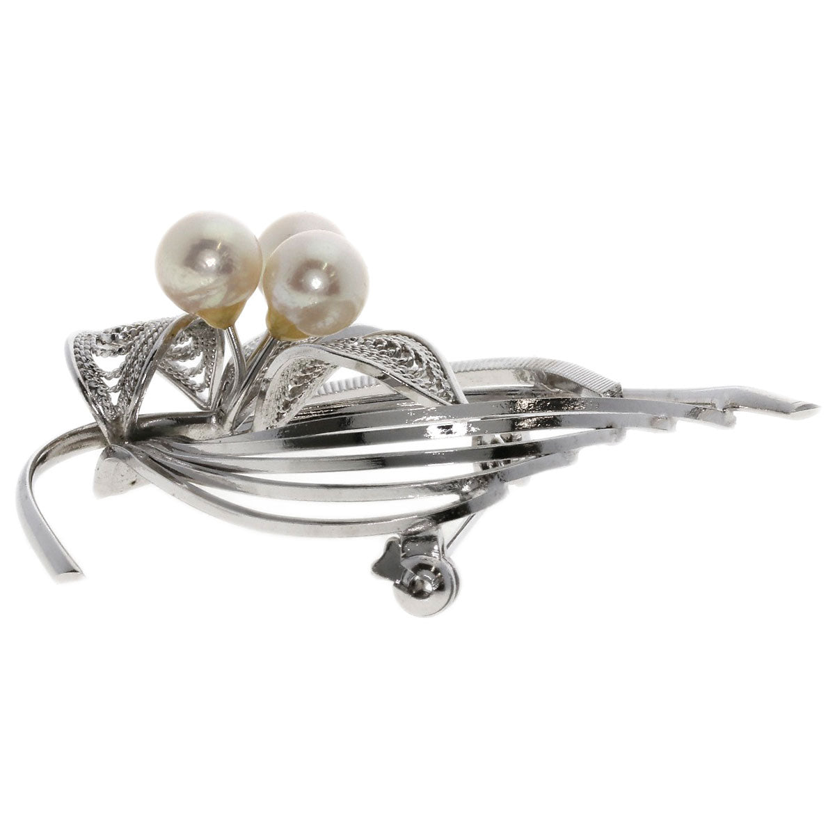 Akoya pearl Pearl Brooch Metal  8.7g　Ladies