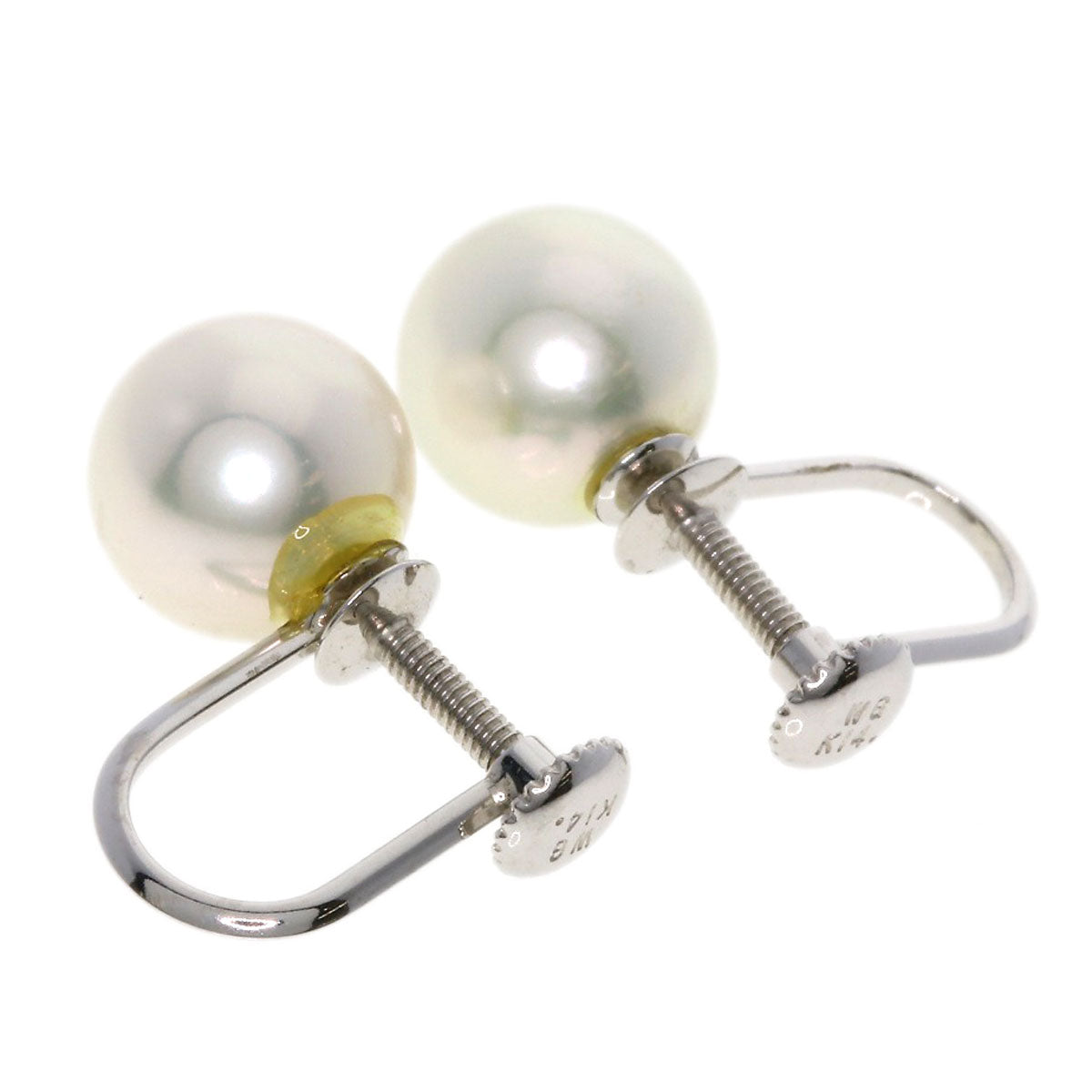 Akoya pearl Pearl Earring K14 White Gold 2.3g　Ladies