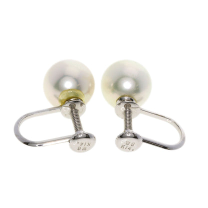 Akoya pearl Pearl Earring K14 White Gold 2.3g　Ladies