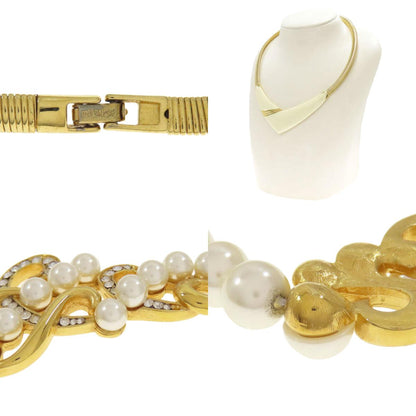 Set of 3 fake pearls Necklace stainless steel Fake pearl 40.7g　Ladies