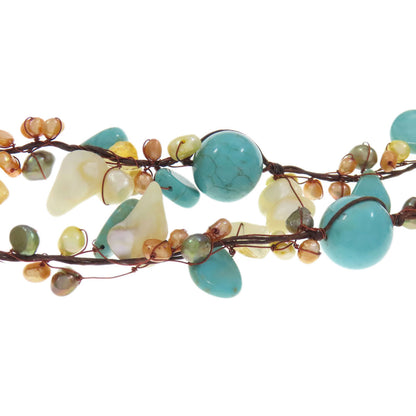 Natural Magnesite Necklace Metal 85.7g　Ladies