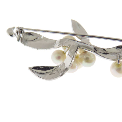 Pearl Brooch PL SV 5.3g　Ladies