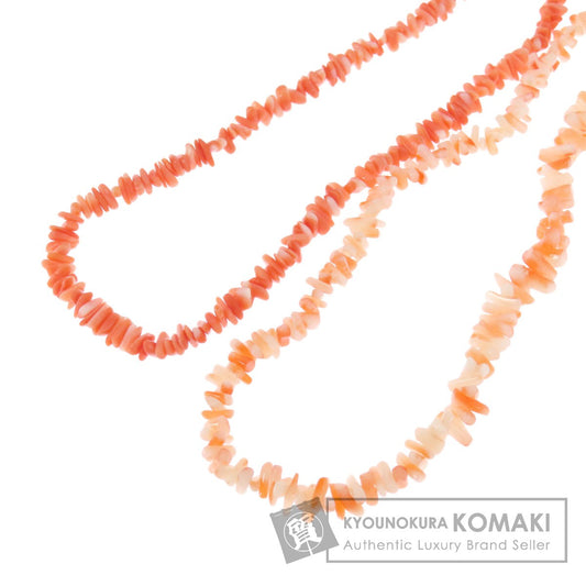 Coral Coral 2-piece set Necklace Coral SV 33.1g　Ladies