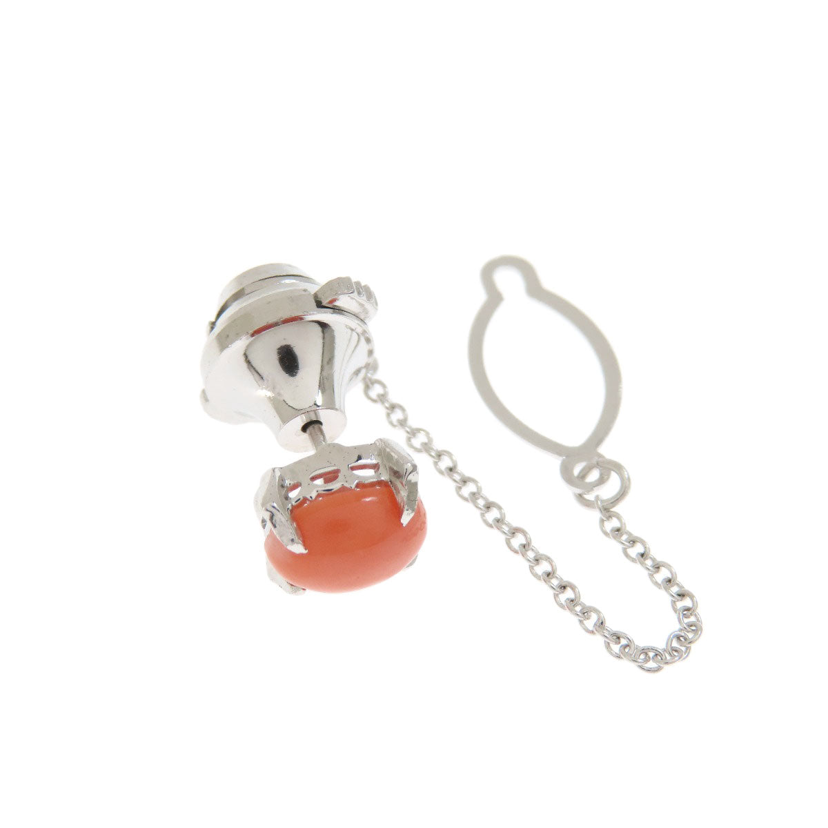 サンゴ 珊瑚 タイタック 4点セット タイピン 珊瑚 15.7g メンズ 【中古】