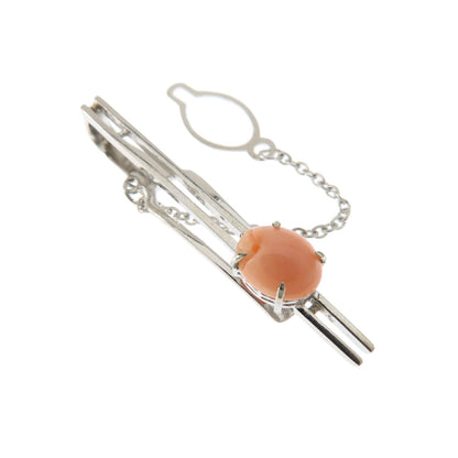 サンゴ 珊瑚 タイタック 4点セット タイピン 珊瑚 15.7g メンズ 【中古】