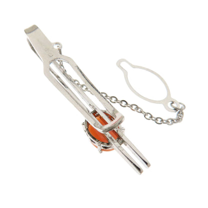 サンゴ 珊瑚 タイタック 4点セット タイピン 珊瑚 15.7g メンズ 【中古】