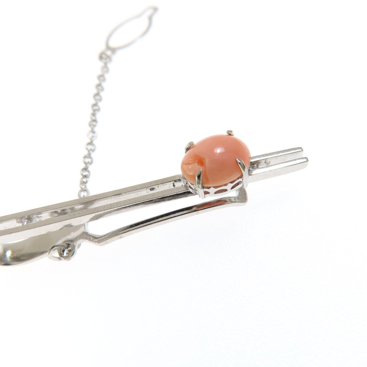 サンゴ 珊瑚 タイタック 4点セット タイピン 珊瑚 15.7g メンズ 【中古】