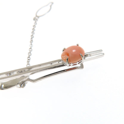 サンゴ 珊瑚 タイタック 4点セット タイピン 珊瑚 15.7g メンズ 【中古】