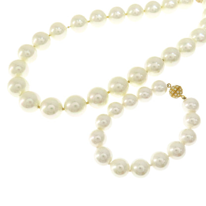 Fake pearl 2 piece set Necklace Metal Gold Plated 205.5g　Ladies