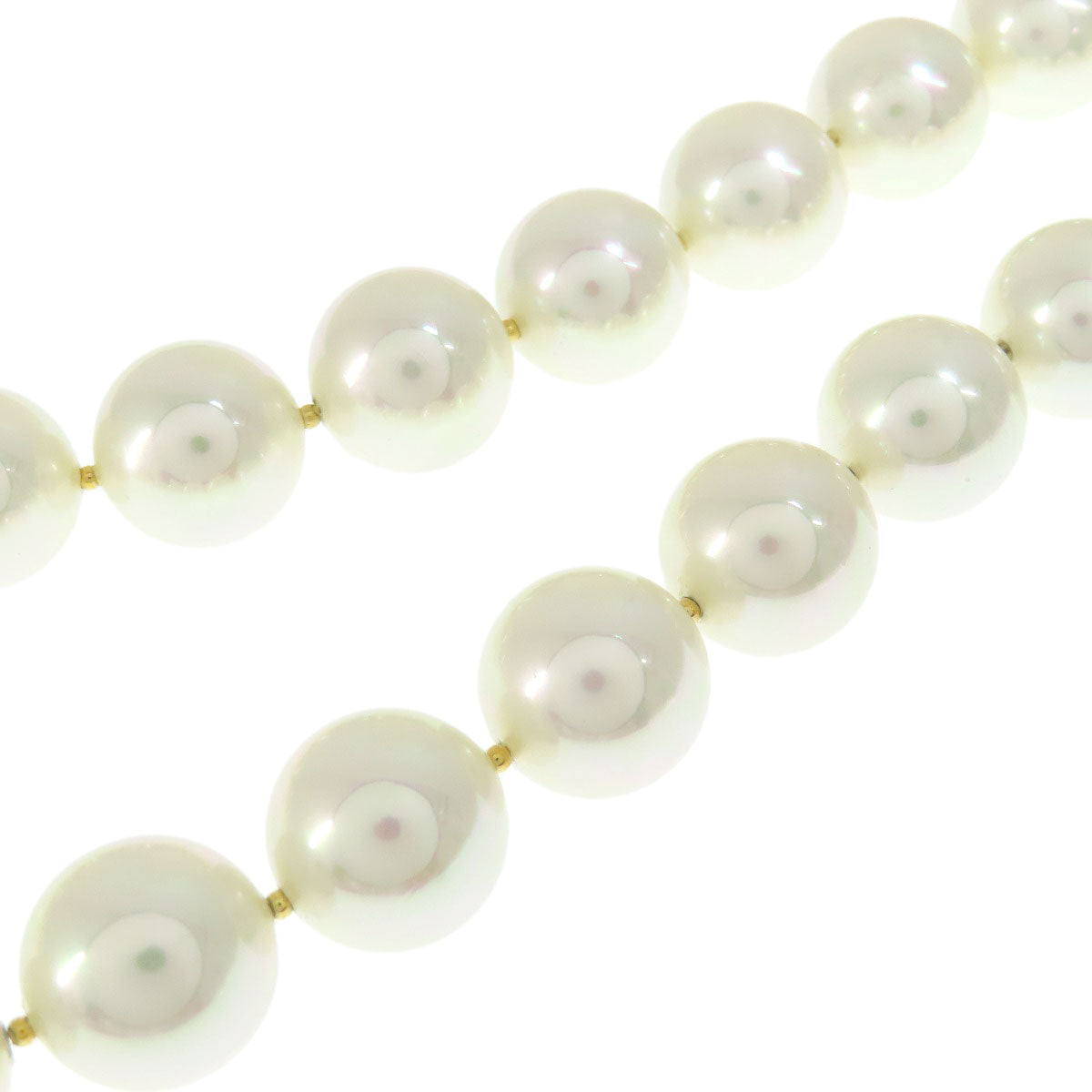 Fake pearl 2 piece set Necklace Metal Gold Plated 205.5g　Ladies